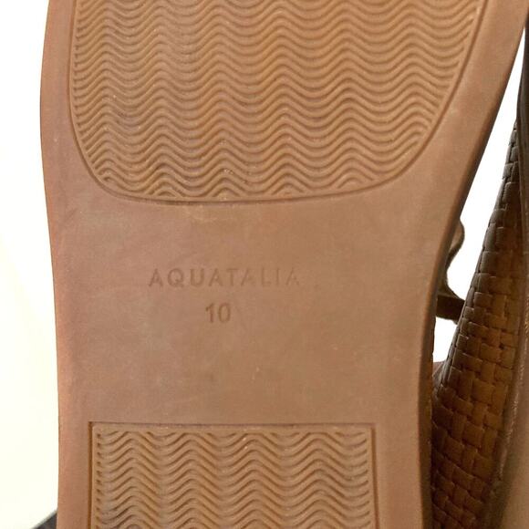 Aquatalia Alaric Woven Leather Sneakers | Italy Waterproof Tan Luxe Street Style - Picture 9 of 16